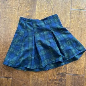 Plaid Pleated Skirt